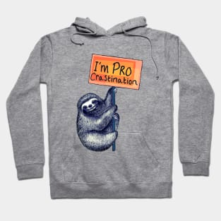 Pro Crastination Sloth Hoodie